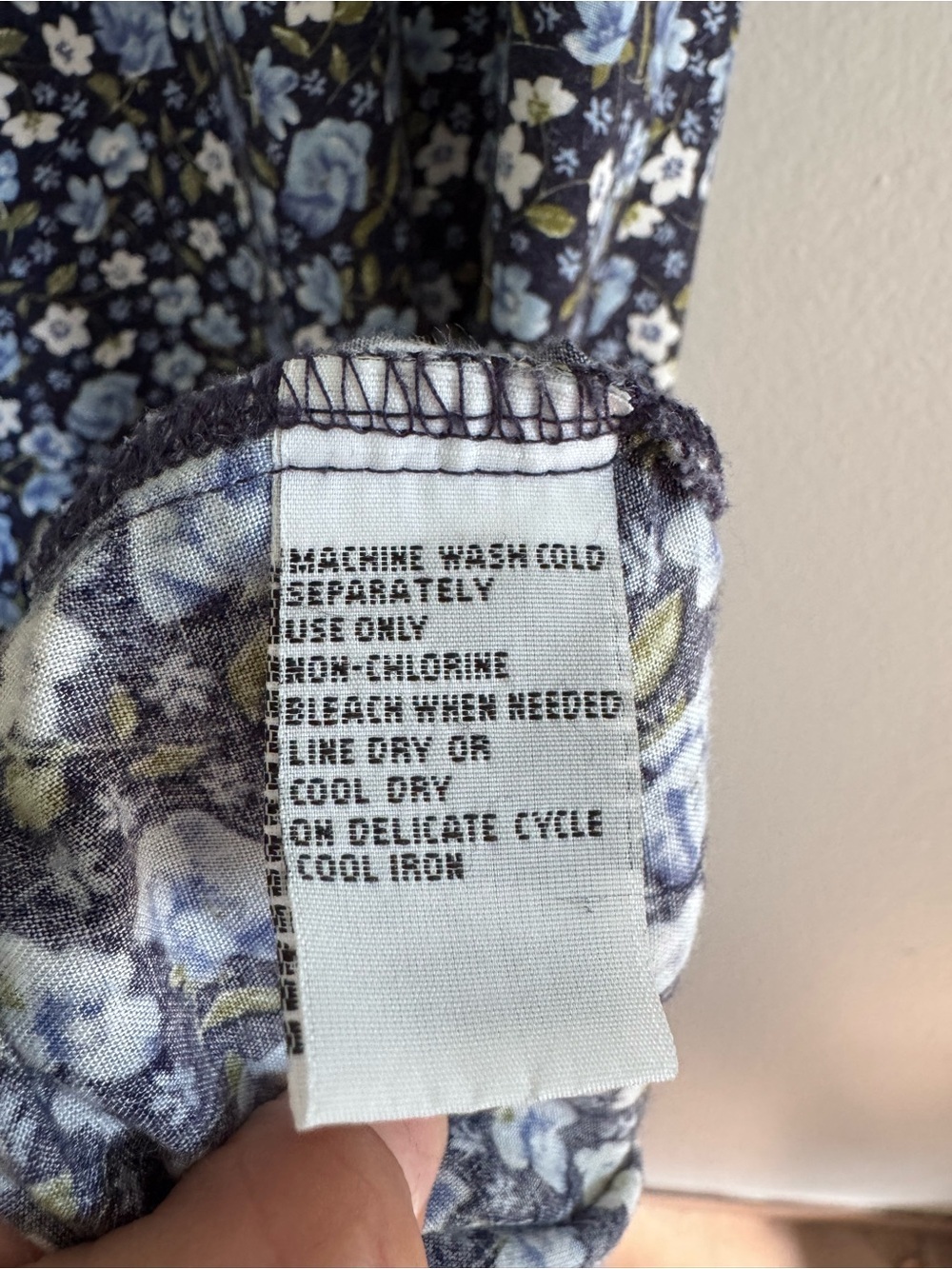 Vintage 90s Ease Sport Blue Floral Maxi Shirt Dress Size 6 - Picture 8 of 12